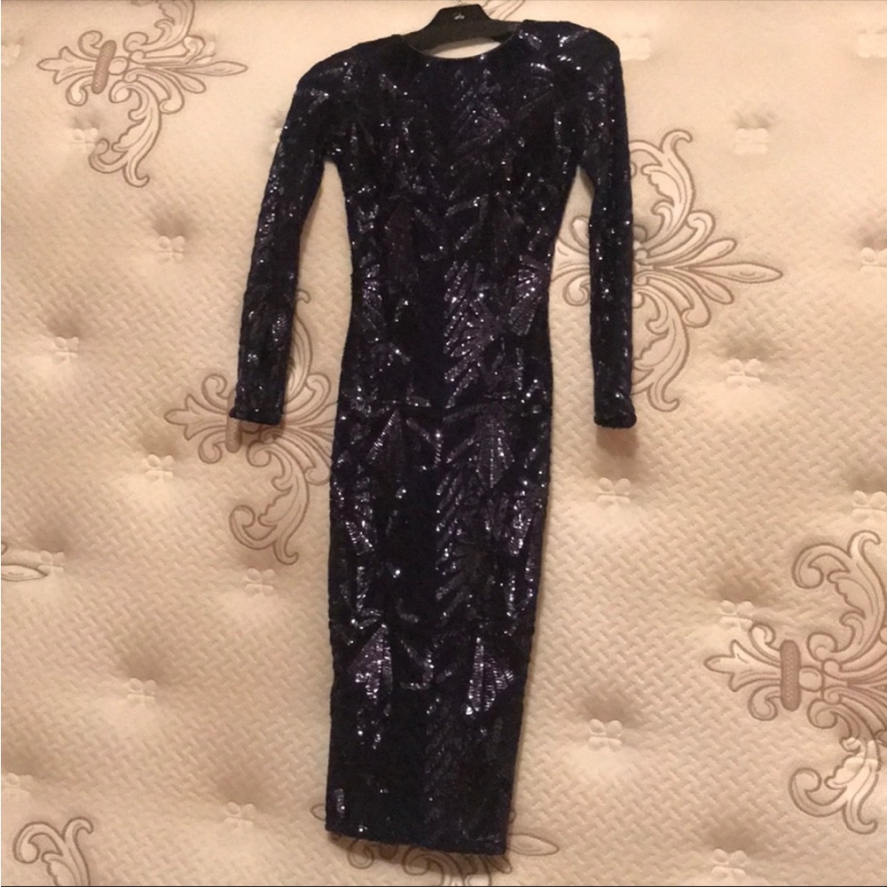 🔥Last chance SALE DRESS THE POPULATION navy blue midi dress🔥